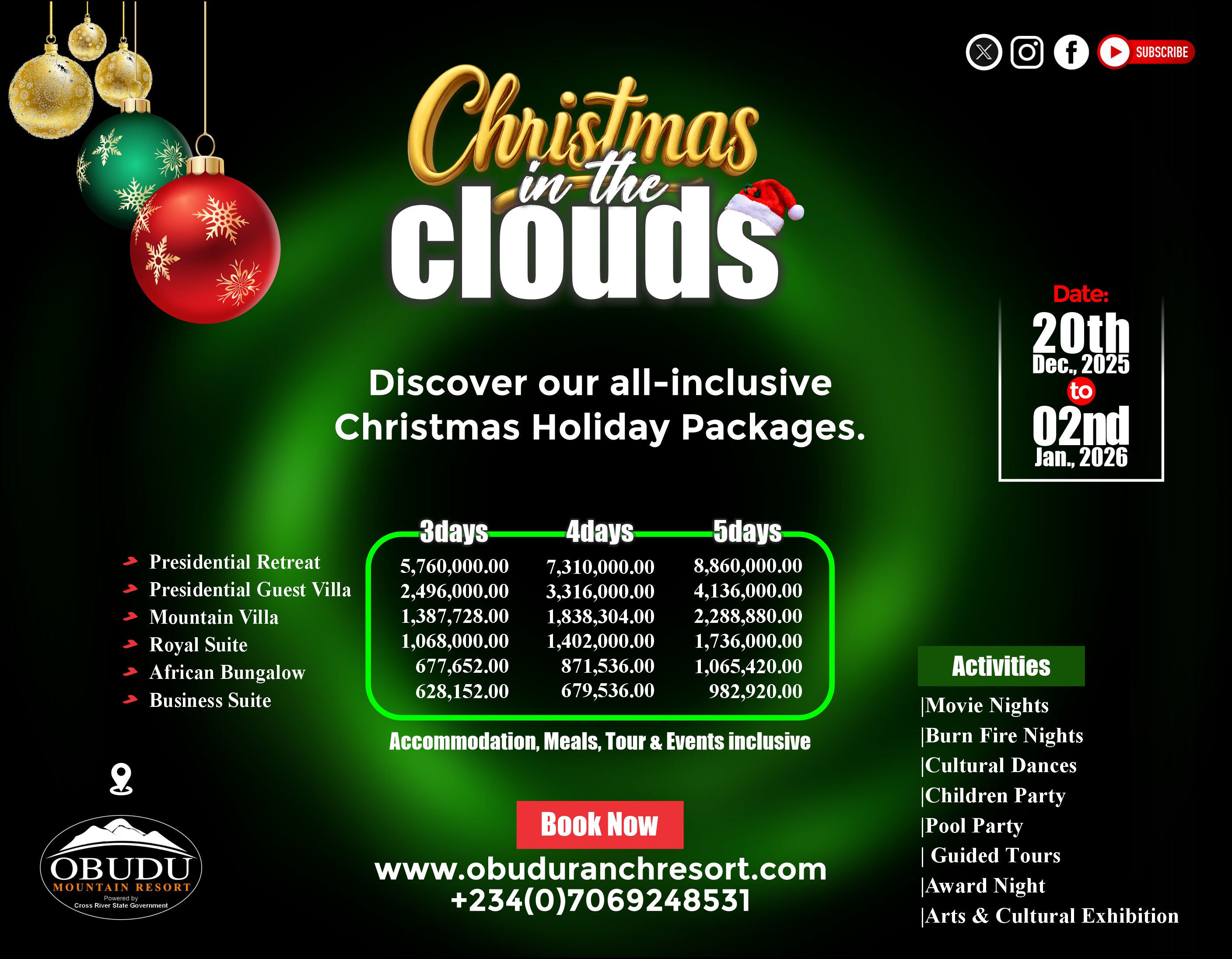 Mountainous Christmas Offer